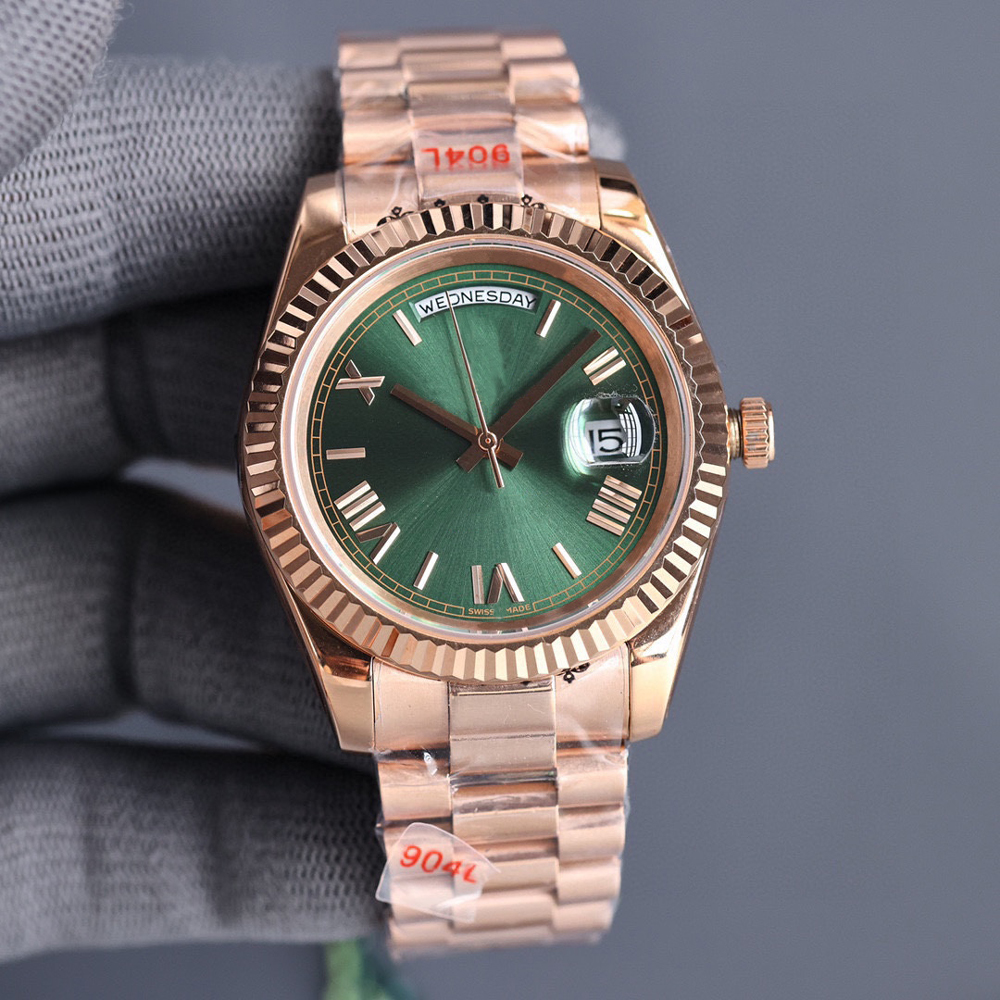 Mens Watches 41mm Fashion Dial Stainless Steel Rose Gold Strap Mechanical Movement Gentlemans Watch Fashion Casual Wristwatch Orologi di lusso