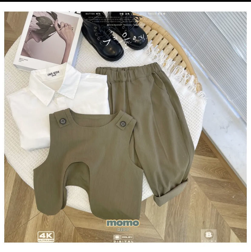 Clothing Sets 3 PCS set Spring Boy Casual vest top Pant Kid Children baby toddler boy korea clothes 2 10 years 230209