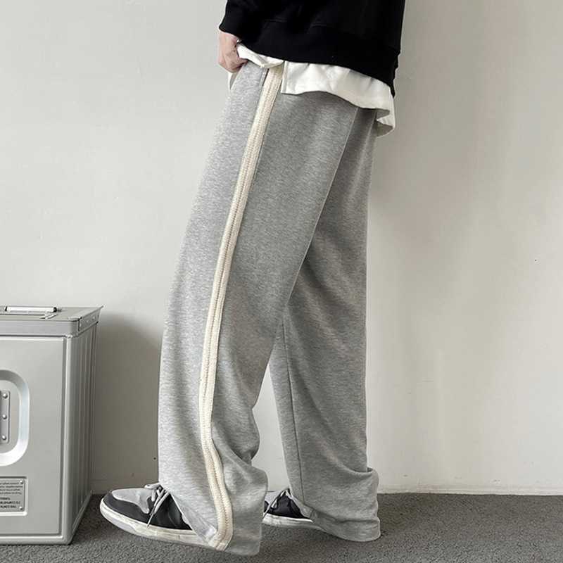 Men's Pants Casual Men Patchwork Design Spring New Fashion Ins Loose Popular Handsome Bottoms Students All-match Korean Style Harajuku Y2302