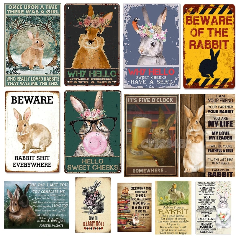 Funny Metal Bunny Tin Sign Beware of The Rabbit | Bunny Lover | Rabbit Sign Vintage Effect Plaque for Farmhouse Home 20x30cm Woo
Funny Metal Bunny Tin Sign Beware of The Rabbit | Bunny Lover | Rabbit Sign Vintage Effect Plaque for Farmhouse Home 20x30cm Woo