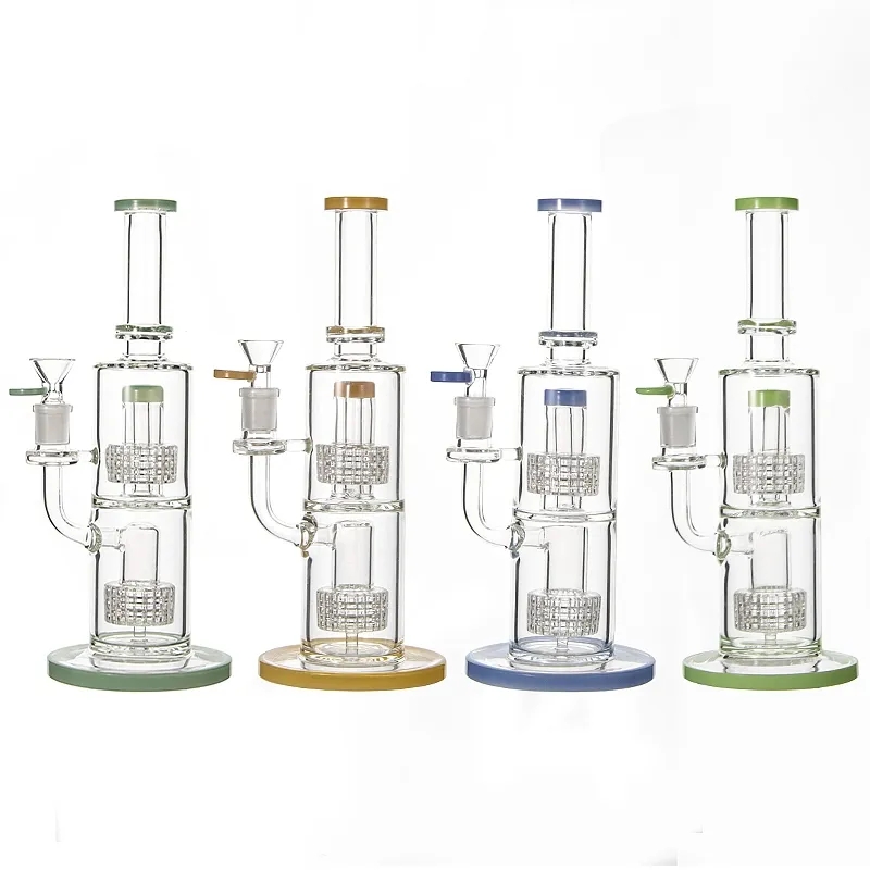 11 Inch Hookahs Thick Glass Bongs Double Stereo Matrix Perc Birdcage Percolator Oil Dab Rigs 14mm Joint Water Pipes 4 Colors With Bowl
11 Inch Hookahs Thick Glass Bongs Double Stereo Matrix Perc Birdcage Percolator Oil Dab Rigs 14mm Joint Water Pipes 4 Colors With Bowl