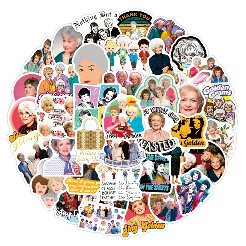 50Pcs TV Show The Golden Girls stickers golden grams Graffiti Kids Toy Skateboard car Motorcycle Bicycle Sticker Decals Wholesale