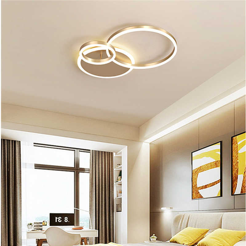 Lights Modern LED Ceiling Chandelier Lighting Gold White Black for Living Study Room Indoor Pendant Lamp Parlor Foyer Lustres Luminaire 0209