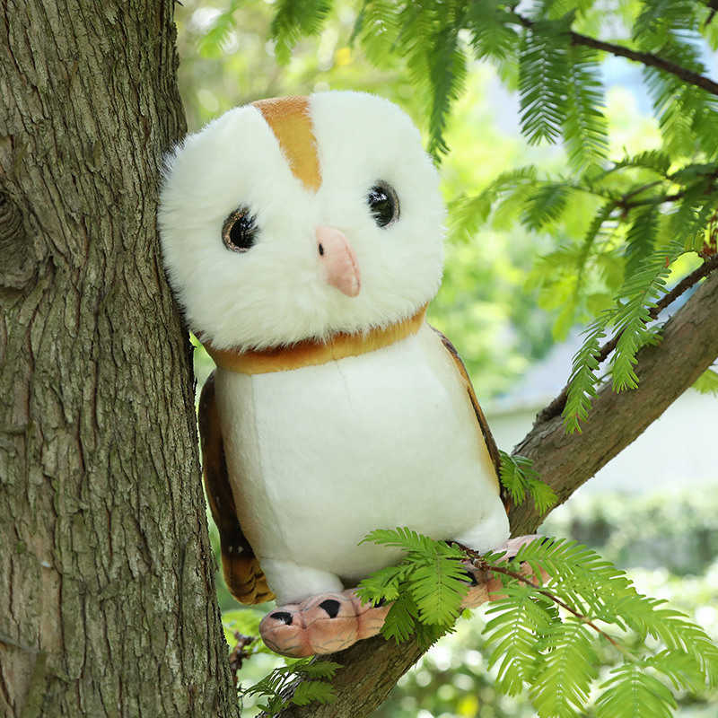 20cm New Kawaii Creative Simulation Snowy White Owl Doll Stuffed Plush Animals Toys Lovely Bird Room Decor Birthday Gift For Kids