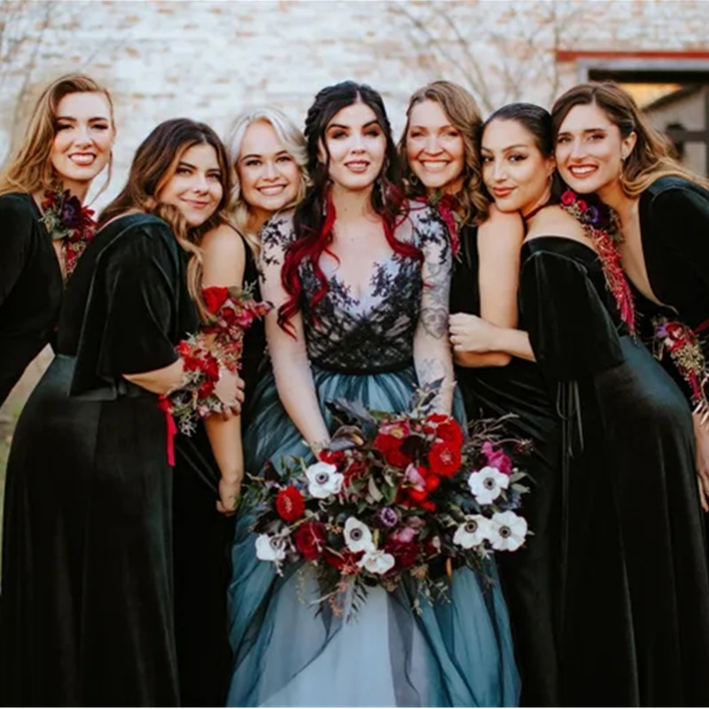 New style V-Neck A-line Wedding Dress Lace Appliques Boho Wedding Dress Long Sleeves Bride Dress Weeding Gowns