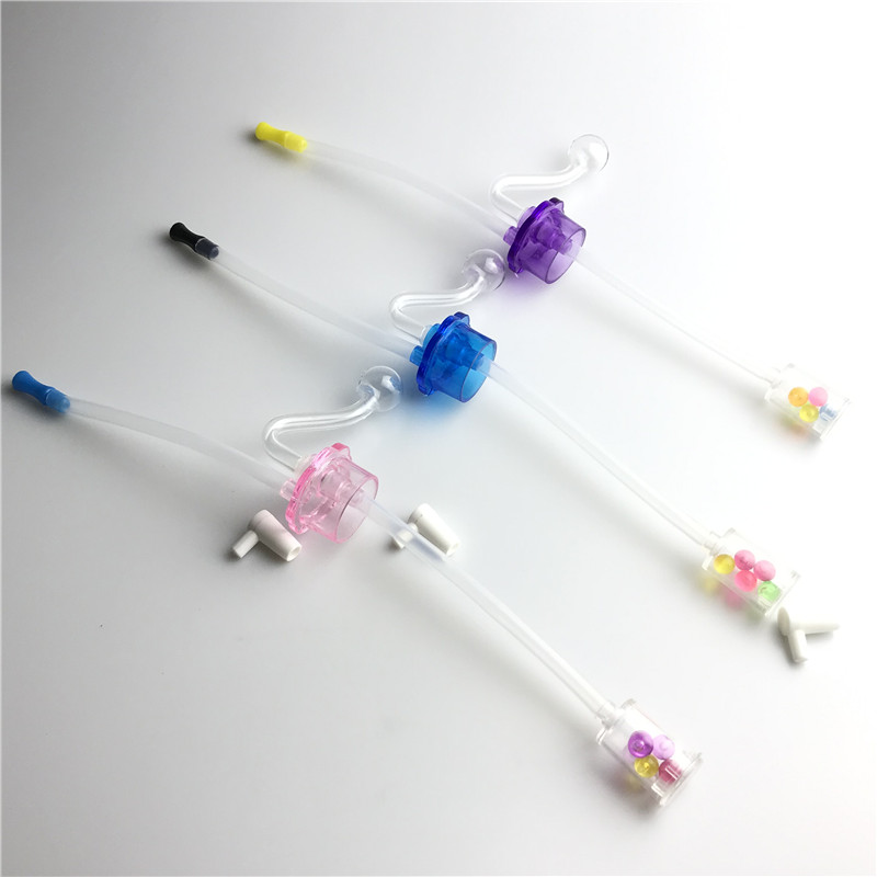 Oil Burner Bong Plastic bottle Suit with Smoking Mouth Glass Oil Burners Silencer Cost Performance Mute Water Bong DIY Travel Smoke Set