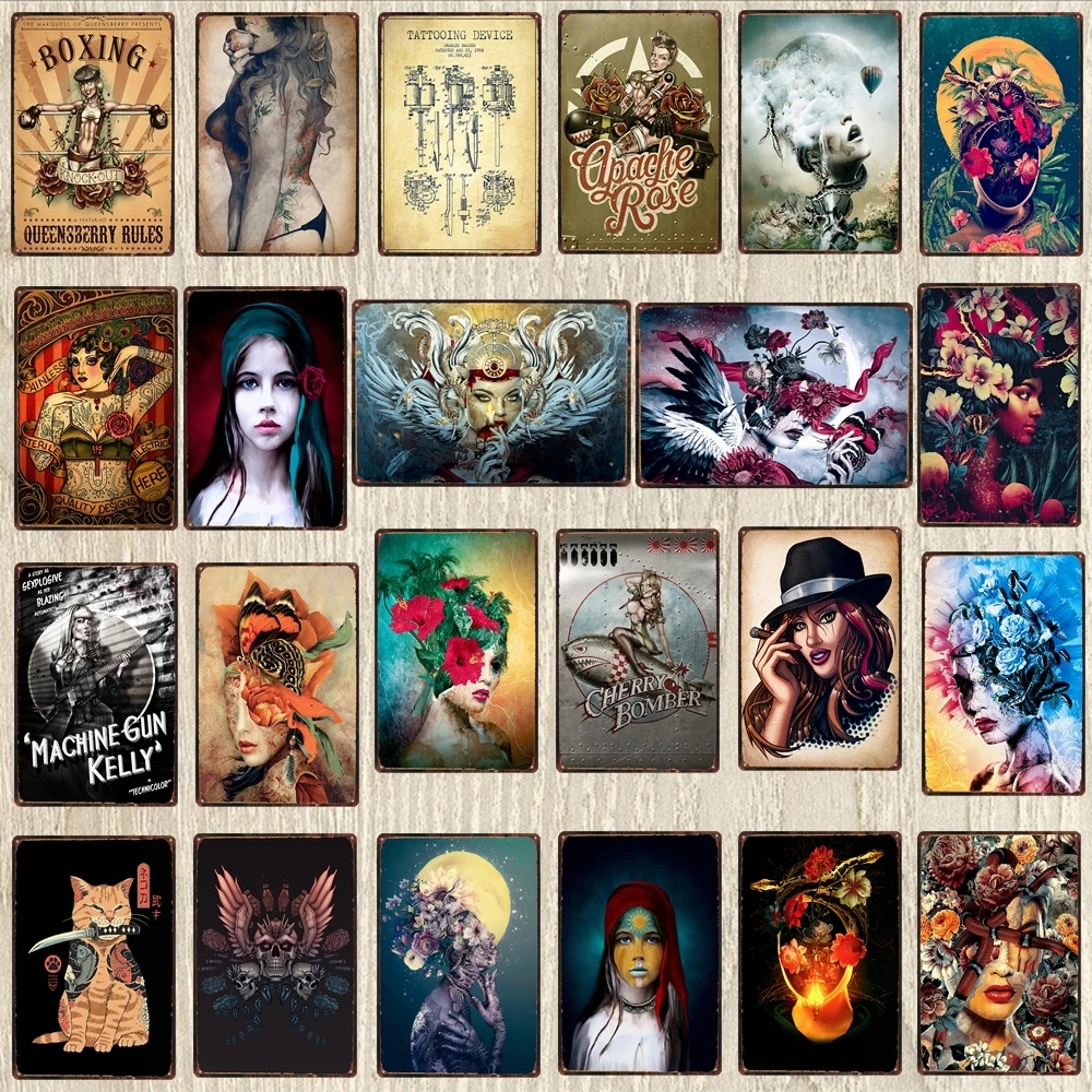 Tattoos art painting Metal Sign Metal Plates For Wall Home Craft Cafe Music Bar Garage Decoration Vintage personalized Poster retro art tin sign Size 30X20 w02
Tattoos art painting Metal Sign Metal Plates For Wall Home Craft Cafe Music Bar Garage Decoration Vintage personalized Poster retro art tin sign Size 30X20 w02