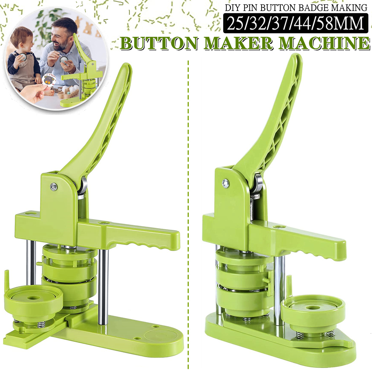 Craft Tools 25/32/37/44/58MM Button Badge Maker Machine DIY Button Maker Machine for Art Handicrafts Pins Making Badge Punch Press Machine 230210
Craft Tools 25/32/37/44/58MM Button Badge Maker Machine DIY Button Maker Machine for Art Handicrafts Pins Making Badge Punch Press Machine 230210