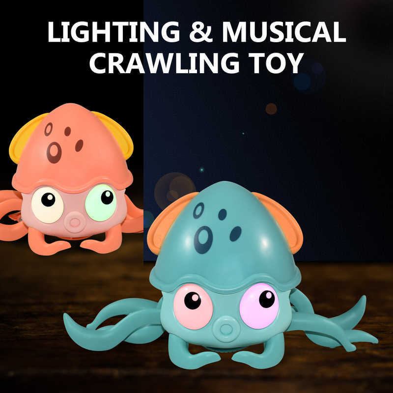Bath Toys Kids Induction Escape Crab Octopus Crawling Toy Baby Electronic Pets Musical Toys Educational Toddler Moving Toy Christmas GiftJ230210