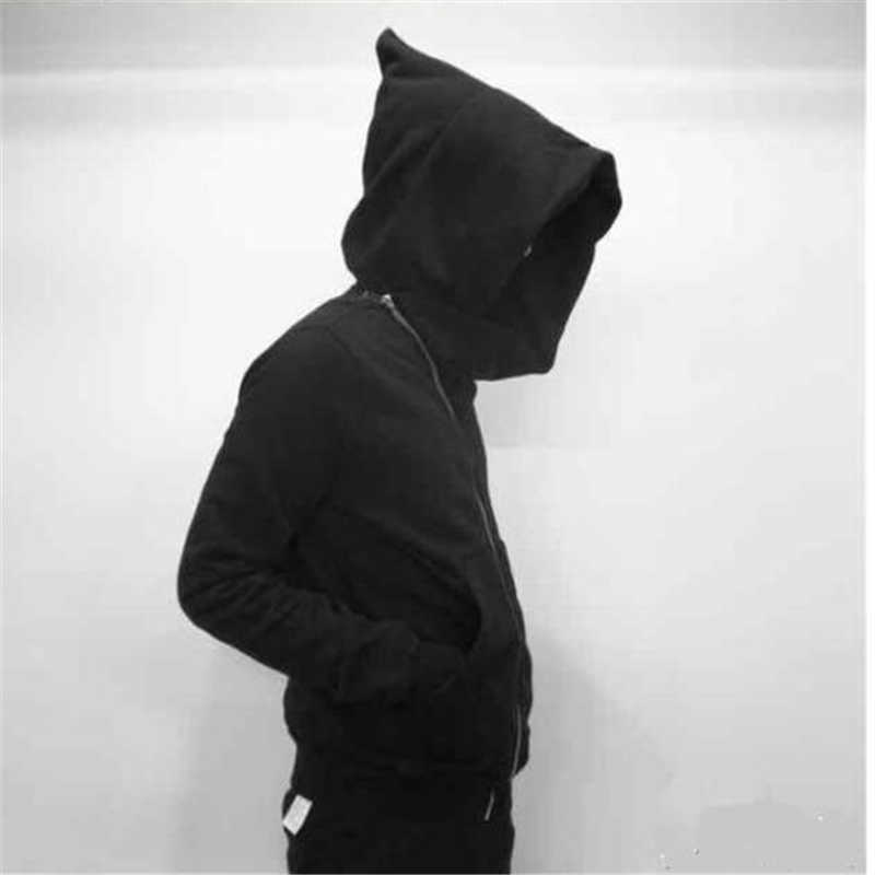 Men's Hoodies Sweatshirts New Hoodies Men zipper Cardigan harajuku black sweatshirts hip hop swag style skateboard streetwear Cloak Hooded jacket coat L230209