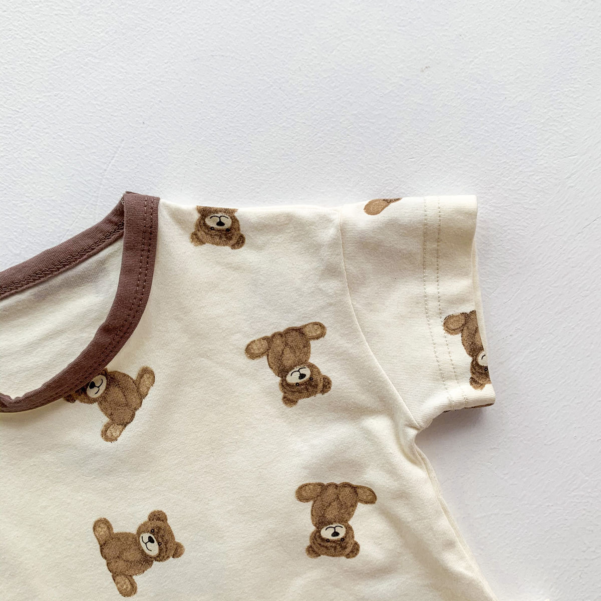 Clothing Sets VISgogo Baby Girls Boys Summer Clothes Cute Bear Print Outfit Short Sleeve T shirt Tops Shorts Casual Two Pieces Set 230209