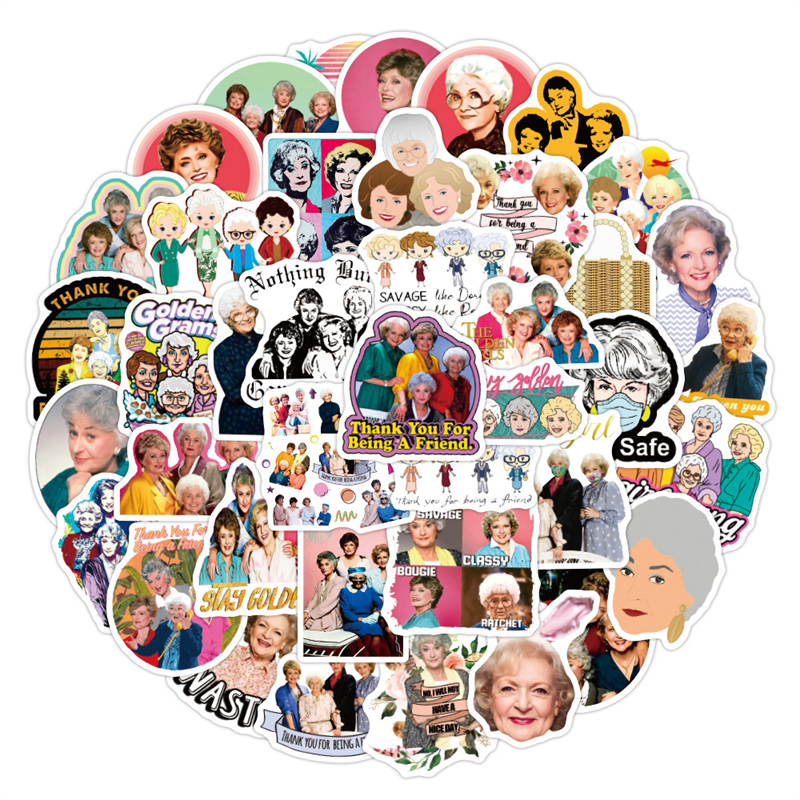 50Pcs TV Show The Golden Girls stickers golden grams Graffiti Kids Toy Skateboard car Motorcycle Bicycle Sticker Decals Wholesale