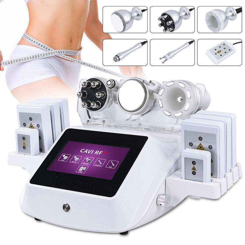 6 In 1 40K Ultrasonic Cavitation Vacuum Slimming Machine Radio Frequency Lipo Beauty Equipment