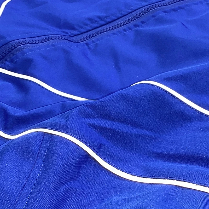 Mens Jackets Hip Hop Reflective Striped Harajuku Patchwork Zipper Windbreaker Streetwear Casual Loose Varsity Coats Unisex Blue 230210