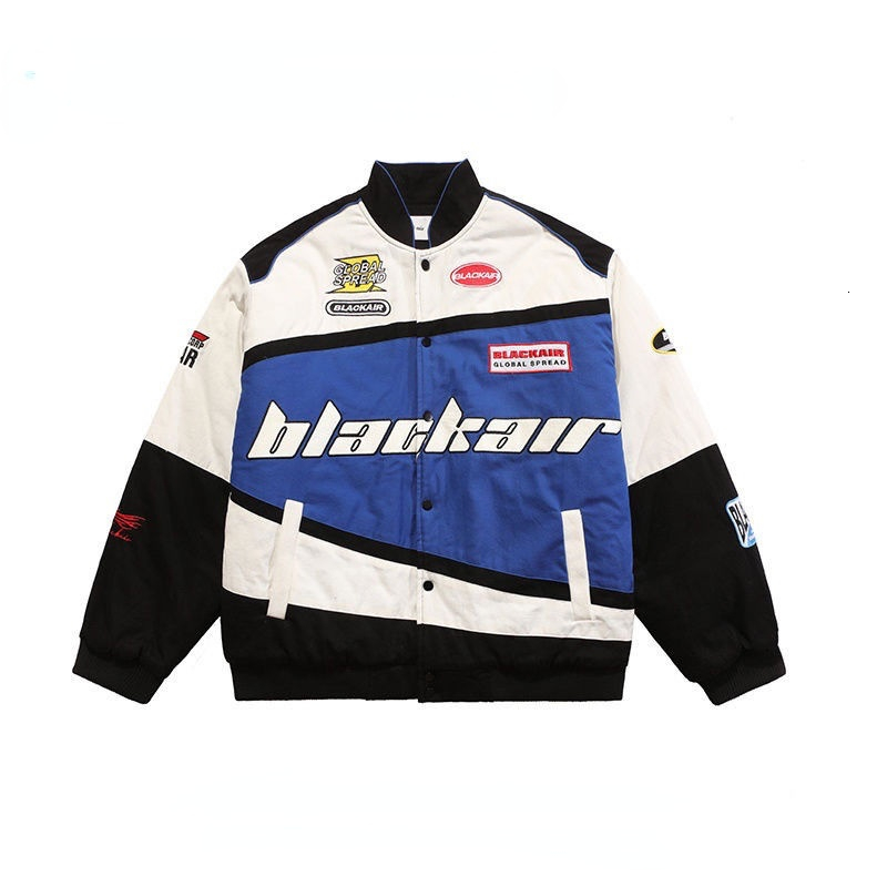 Women's Jackets Vintage Oversized Print Handsome Motorcycle Racing Suit Jacket Women Street Hip-hop Couple Windbreaker Y2K Bomber Jacket Mens 230