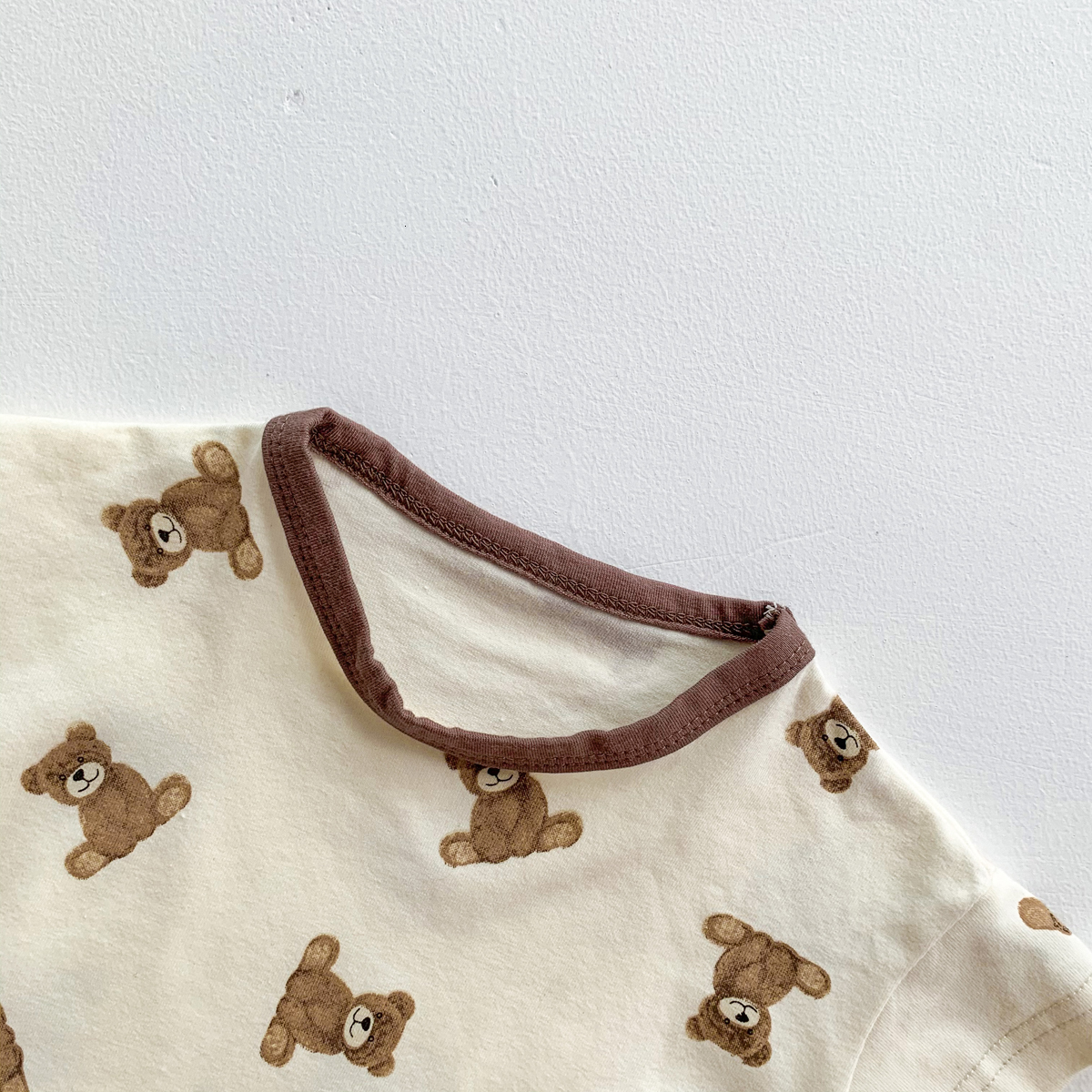 Clothing Sets VISgogo Baby Girls Boys Summer Clothes Cute Bear Print Outfit Short Sleeve T shirt Tops Shorts Casual Two Pieces Set 230209