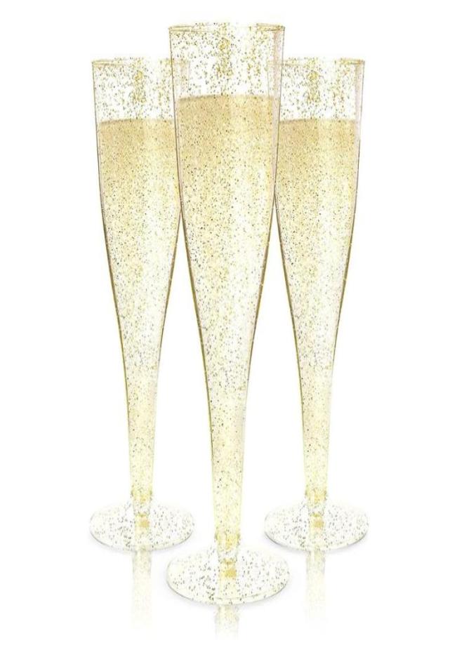 Disposable Dinnerware 20pcs Gold Glitter Plastic Champagne Flutes Cups Toasting Glasses Wedding Baby Shower Party Supplies7693069
Disposable Dinnerware 20pcs Gold Glitter Plastic Champagne Flutes Cups Toasting Glasses Wedding Baby Shower Party Supplies7693069
