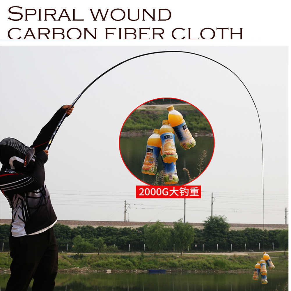 Boat Fishing Rods GHOTDA Telescopic Carbon Fiber Stream Fishing Rod Superhard Hand Fishing Rod 36M 45M 54M 63M 72M J230211
