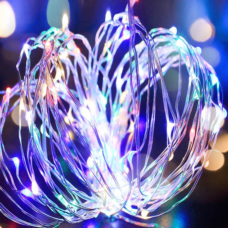 LED Strings 20/50/100 LED Holiday Battery Lighting Micro Rice Wire Copper Fairy Strings Lights Partys White/RGB crestech168