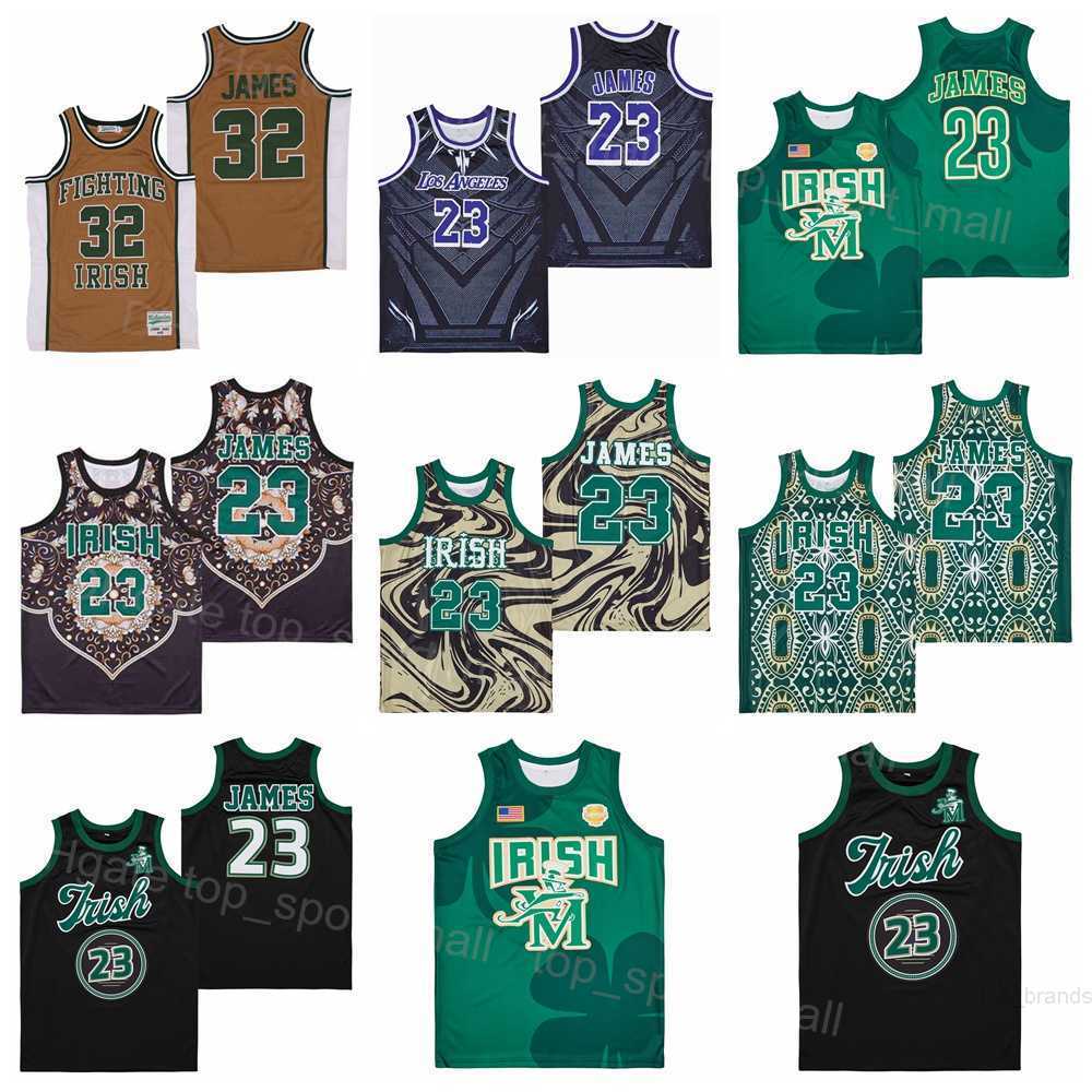 St Vincent Mary Fighting Irish Jersey High School LeBron James 23 Marble Basketball CROWN Black Brown Green Team Color All Stitching Sport Breathable Top Quality
St Vincent Mary Fighting Irish Jersey High School LeBron James 23 Marble Basketball CROWN Black Brown Green Team Color All Stitching Sport Breathable Top Quality