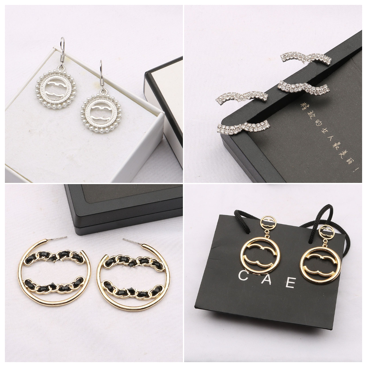 Designers Branded Earrings 18K Gold Plated Ear Studs Crystal Pearl Party Women Temperament Double Earring Wedding Jewelry Retro Style Gift box accessories
Designers Branded Earrings 18K Gold Plated Ear Studs Crystal Pearl Party Women Temperament Double Earring Wedding Jewelry Retro Style Gift box accessories