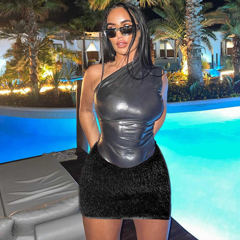 Retail Casual Dresses Women Dress Designer Two Piece Short Set Fashion Sexy Splicing One Shoulder Sleeveless Plush Backing Outfits, Blue
Retail Casual Dresses Women Dress Designer Two Piece Short Set Fashion Sexy Splicing One Shoulder Sleeveless Plush Backing Outfits, Blue