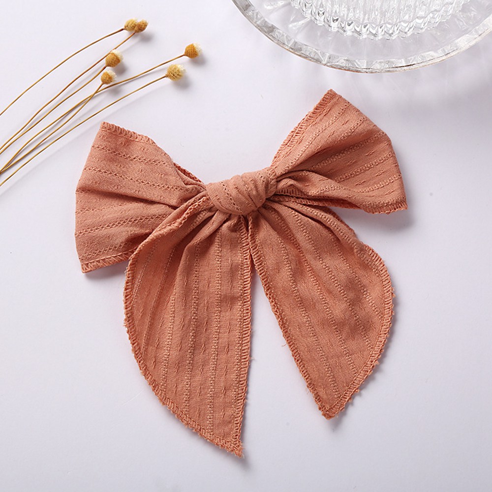 6 Inch Solid Large Ribbon Hair Bow For Girls Kids Handmade Grosgrain Bows With Clips Boutique Hairpins Hair Accessories 1583
