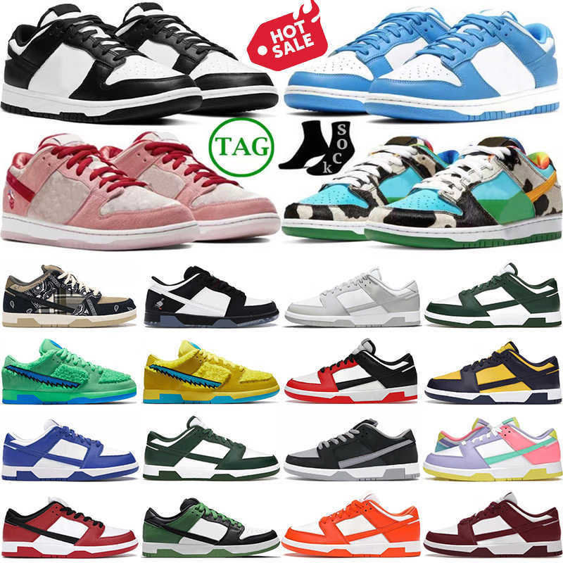 

Designer Casual Sb Shoes for Men Women Flat Sneakers Low Panda White Black Grey Fog Unc Chunky Green Glow Triple Pink Dunks Strange Love Gai