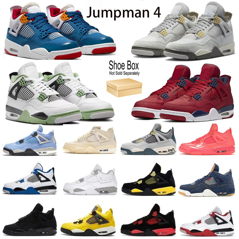 Jumpman 4 Basketball Shoes 4s Men Women Gray Rabbit Photon Dust Pure Money Cool Grey Seafoam Messy Room Black Cat White Oreo Sport Trainer sneakers size 36-47, Box
Jumpman 4 Basketball Shoes 4s Men Women Gray Rabbit Photon Dust Pure Money Cool Grey Seafoam Messy Room Black Cat White Oreo Sport Trainer sneakers size 36-47, Box