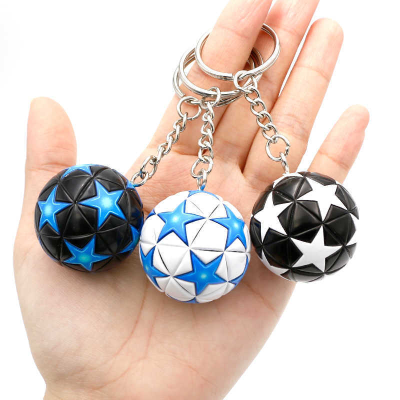 Key Rings Football KeyRing Pendant Souvenir Fans Small Gift Bag Spherical Hanging Ornament Keychain School Activity Gift G230210