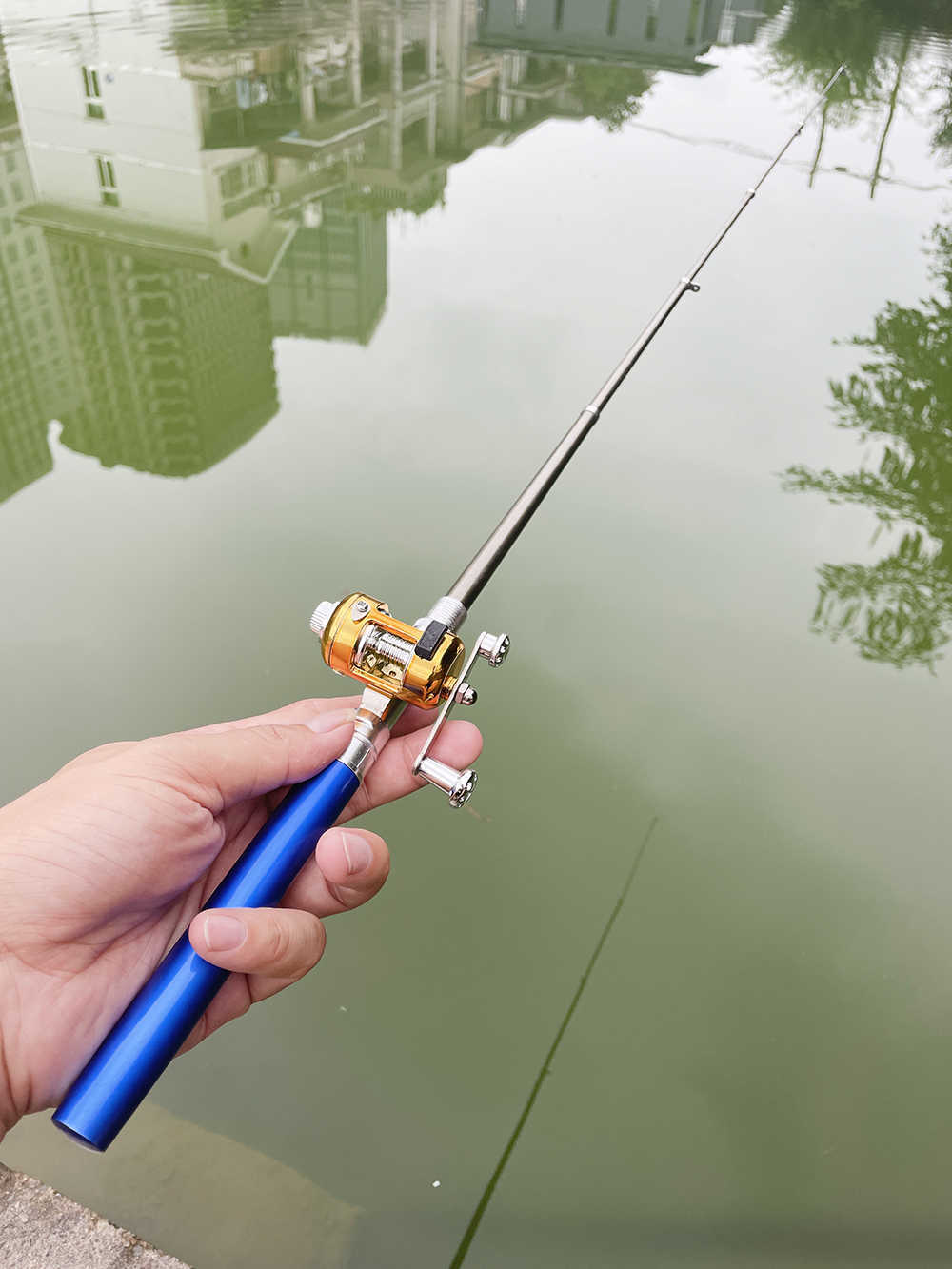 Boat Fishing Rods Fishing Rod Reel Combo Set Mini Telescopic Pocket Pen Fishing Rod Pole Reel J230211
