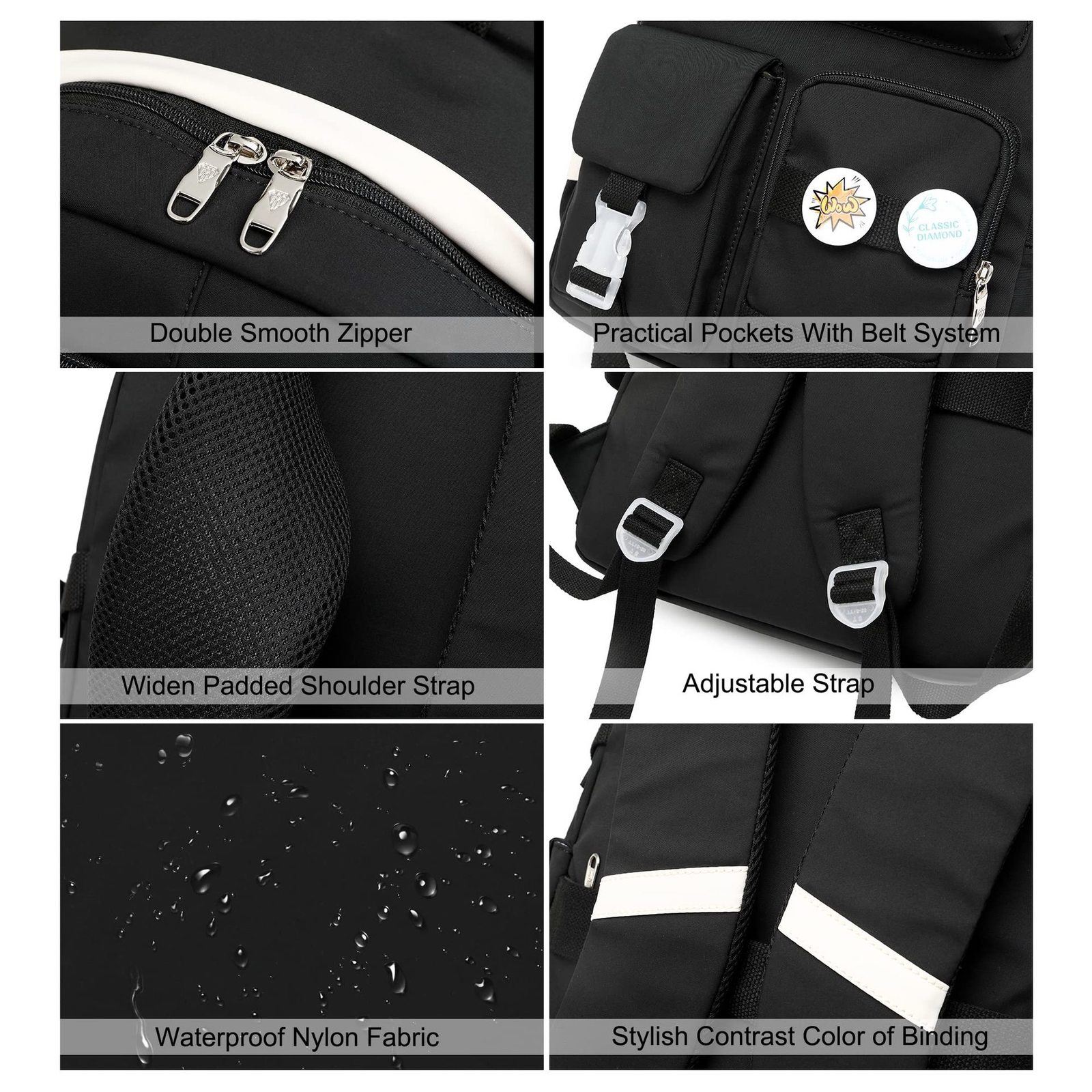 School Bags Backpack Female middle school student large capacity backpack college computer 230210