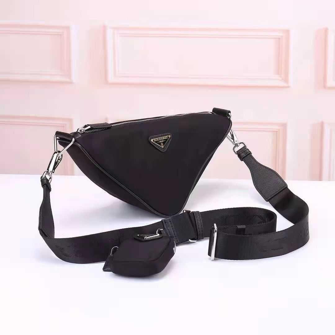 Prads Designer Luxury Prade Bags For Womens Pink Strap Crossbody Handbags Vinta…