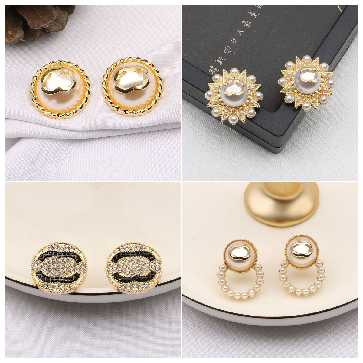 Women High Quality Fashion Stud Earring Wedding 18K Gold Plated Diamond Pearl Letters Luxury Earrings Birthday Gift Wedding Party Jewerlry Classic Styles
Women High Quality Fashion Stud Earring Wedding 18K Gold Plated Diamond Pearl Letters Luxury Earrings Birthday Gift Wedding Party Jewerlry Classic Styles