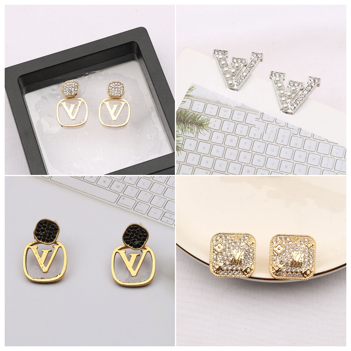 Luxury Women 18K Gold Plated Designer Ear Stud Earrings Brand Designers Geometry Letters Crystal Rhinestone Earring Wedding Party Jewerlry Gift With Box
Luxury Women 18K Gold Plated Designer Ear Stud Earrings Brand Designers Geometry Letters Crystal Rhinestone Earring Wedding Party Jewerlry Gift With Box