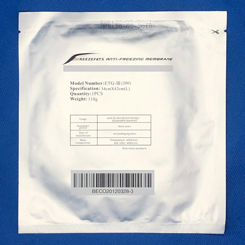 Accessories Parts Anti Freezing Membranes Cryo Cool Pad Anti Freeze Cryotherapy Antifreeze Membrane 27x30CM 34x42CM For Clinical Salon Use