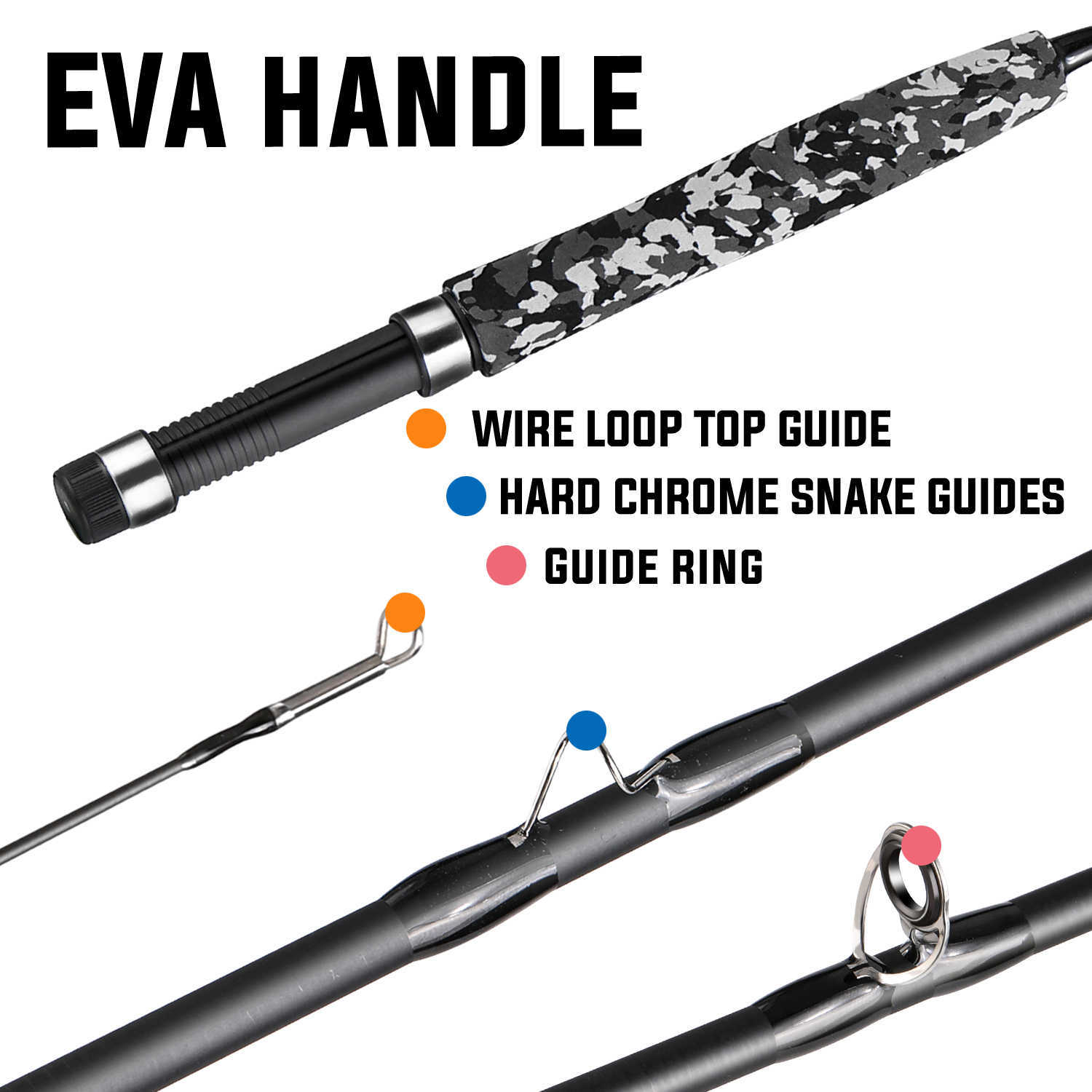 Boat Fishing Rods Sougayilang 5# Fly Fishing Rod Lightweight Ultra Portable 5 Section Carbon Fiber Rod Graphite EVA Handle Travel Fly Rod Pesca J23021