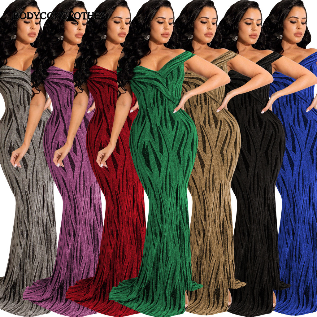 Party Dresses Chic Elegant Women's Evening for Women Sexy Shiny Casual Long Summer Female Night 230211