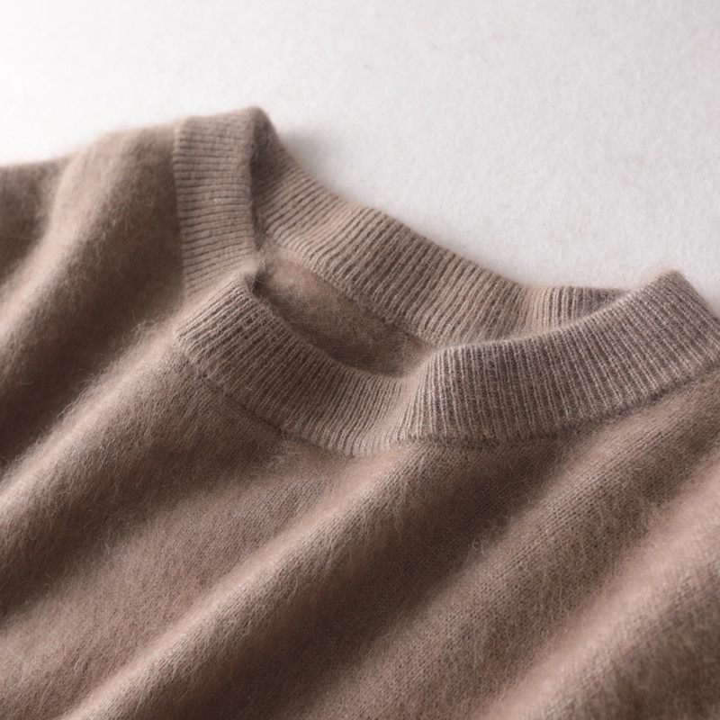 Men's Sweaters Men's100 pure Mink Cashmere Soft Warm ONeck Casual Pullovers Winter Long Sleeve High Quanlity Tops 17Colors Jumpers 230210