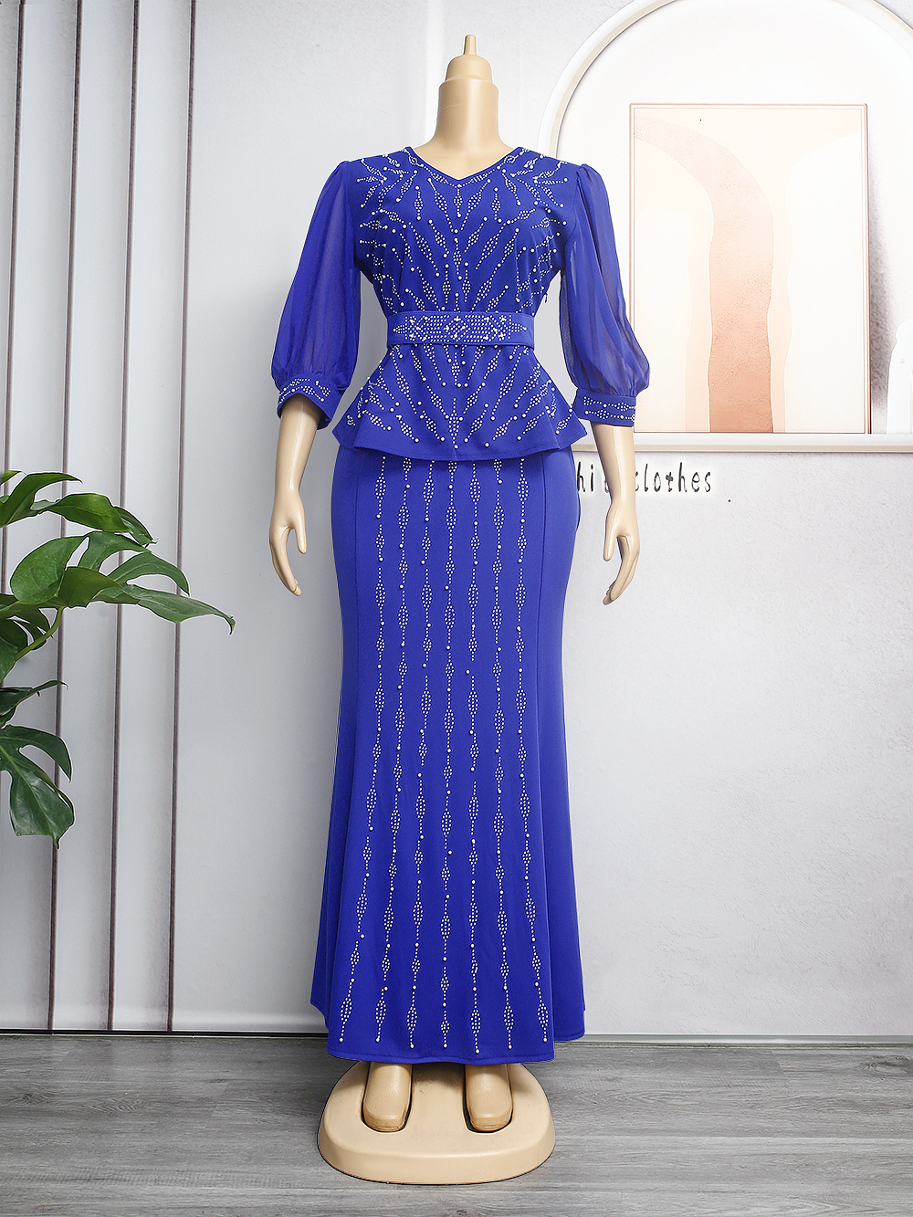Ethnic Clothing African Dresses for Women Two Pieces Set Tops And Skirts Suits Dashiki Ankara Outfits Plus Size Turkey Wedding Party Dress 2023 230211