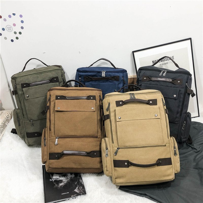 School Bags Canvas backpack Men's outdoor leisure sports travel bag Mountaineering luggage Women 230210