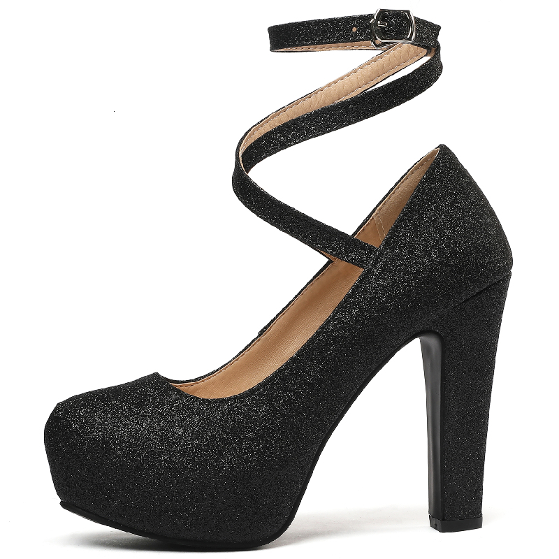 Dress Elegant High Heels Women Pumps Shoe Spring Straps Gold Sier Heeled Wedding Office Party Shoes Female Large Size New 45 50 230210