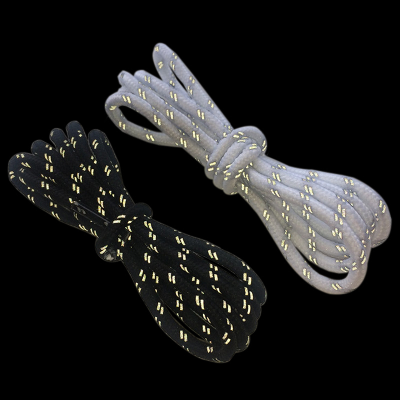 Shoe Parts Accessories 30pairsLot Weiou Reflective Laces Round 45mm Shining Rope laces Polyester With Plastic Tips Wholesale String 230211