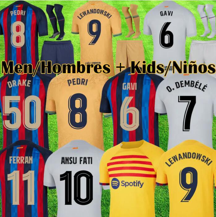 22/23 LEWANDOWSKI ANSU FATI Soccer Jerseys 2022 FERRAN ADAMA AUBA CHRISTENSEN O. DEMBELE PEDRI MEMPHIS DEST GAVI barcelona maillots football shirt kids kit uniform, Gold
22/23 LEWANDOWSKI ANSU FATI Soccer Jerseys 2022 FERRAN ADAMA AUBA CHRISTENSEN O. DEMBELE PEDRI MEMPHIS DEST GAVI barcelona maillots football shirt kids kit uniform, Gold