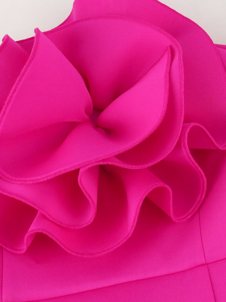 Party Dresses Women Sexy Bodycon Dresses Party Off Shoulder Ruffles Flower Event Celebrate Elegant Female Package Hips Vestidos African Gowns 230211