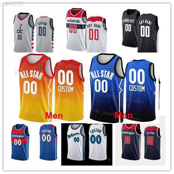 2023 All-Star Men Women Youth Washington''Wizards''Custom 33 Kyle Kuzma 8 Rui Hachimura 3 Bradley Beal 6 Kristaps Porzingis 22 Monte Morris Basketball Jerseys
