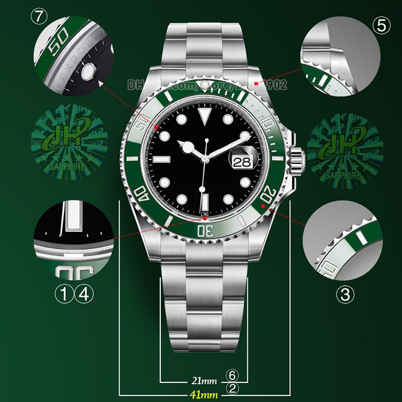 Men watch for mens watches green dial ceramic black bezel top wristwatch 41mm 3135 movement 3235 model water resistant diving 50m 904L stainless steel montre de luxe, Color 1
Men watch for mens watches green dial ceramic black bezel top wristwatch 41mm 3135 movement 3235 model water resistant diving 50m 904L stainless steel montre de luxe, Color 1