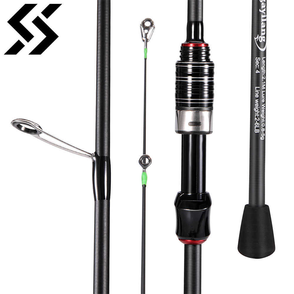 Boat Fishing Rods Sougayilang Fishing Rod 4 Section 21m UltraLight Carbon Fiber Pike Spinning and Casting Rod for Fishing with EVA Handle Pesca J23021