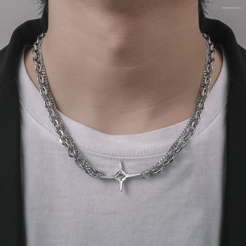 Pendant Necklaces Trend Multilayer Cross Star Zircon Necklace Women Men Stainless Steel Jewelry Kpop Teenagers Doji Collar Chokers
Pendant Necklaces Trend Multilayer Cross Star Zircon Necklace Women Men Stainless Steel Jewelry Kpop Teenagers Doji Collar Chokers