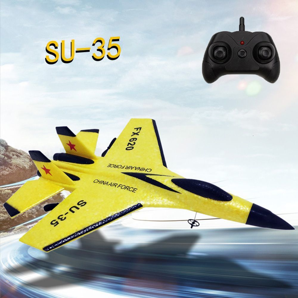 Electric/RC Aircraft FX-620 SU-35 RC Remote Control Airplane 2.4G Remote Control Fighter Hobby Plane Glider Airplane EPP Foam Toys RC Plane Kids Gift 